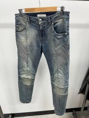 PIERRE BALMAIN バイカラー ストレッチ スキニー ブラック メンズ 