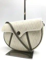 Christian Dior　ディオール　ミニショルダーバッグ　クロスボディ　ハニカム柄　PVC　アイボリー系　1991のサムネイル
