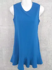 ◇ zara collection　ザラ ノースリーブ ミニ丈 ワンピース M ブルー *  【1002799950046】