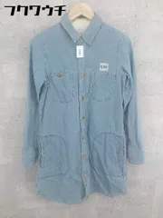 ◇ Lee リー ロゴ 長袖 膝丈 ワンピース サイズM ライトブルー レディース 【中古】 【1101220003587】のサムネイル