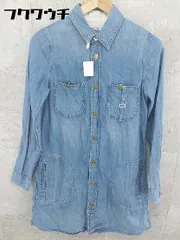 ◇ ◎ Lee リー × URBAN RESEARCH ROSSO デニム シャツ 長袖 膝丈 ワンピース サイズM インディゴ レディース 【中古】 【1101220002597】