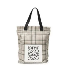 [中古] LOEWE ロエベアナグラム トートバッグベージュ/ブラックアニマルエンボスレザーA