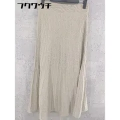 ◇ natural couture NICE CLAUP ラメニット ロング フレア スカート シャンパンゴールド レディース 【中古】 【1102010003480】のサムネイル