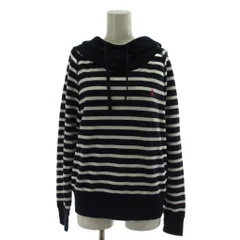 ポロ ラルフローレン POLO RALPH LAUREN トレーナー パーカー S/P 紺 白  ボーダー柄 長袖 フード付き /GG ■GY53