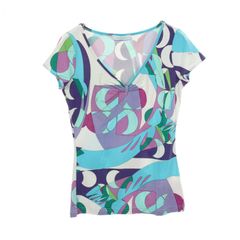 EMILIO PUCCI エミリオプッチ 総柄 半袖トップス イタリア製 36 - メルカリ