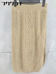 ◇ w closet ダブルクローゼット ウエストゴム スリット ロング ニット スカート サイズF ブラウン レディース 【中古】 【1102090015847】のサムネイル