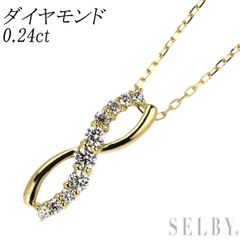 鑑別書あり K18YG 2way スマイルネックレス 0.15ct 48cm - メルカリ