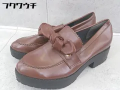◇ Heather ヘザー リボン 厚底 ローファー シューズ サイズL ブラウン レディース 【中古】 【1102170000756】のサムネイル