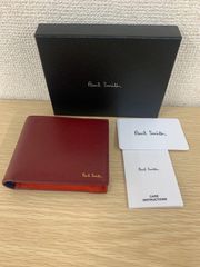 ポールスミス 二つ折り財布 エンボス×キャメル 新品 ラウンドジップ