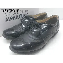 ◇ ◎ ALPHA CUBIC アルファキュービック ウイングチップ レースアップ シューズ サイズ23㎝ ブラック レディース 【中古】 【1102190007957】のサムネイル
