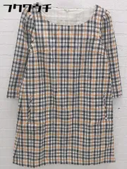 ◇ BEAMS LIGHTS ビームス ライツ ギンガムチェック 七分袖 ミニ ワンピース サイズ36 ホワイト ブラック レディース 【中古】 【1102240008323】のサムネイル