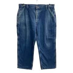 Carhartt デニムパンツ W36 ブルー カーハート ジップアップ ゴールデンサイズ コインポケット 裏地チェック デニム ジーンズ 2605-274