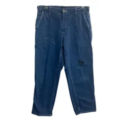 メキシコ製 Carhartt デニム ペインターパンツ W34 ブルー カーハート ジップアップ ペインター ワーク デニム ジーンズ 2605-293