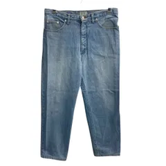 90s USA製 GUESS デニムパンツ W34 ライトブルー ゲス マルシアーノ ジップアップ 90年代 デニム ジーンズ 2605-298のサムネイル