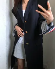 Thom Browne トム・ブラウン ネイビー チェスターフィールド コートのサムネイル