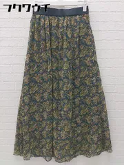 ◇ PAGEBOY ページボーイ ALICIA ペイズリー柄 ロング フレア スカート サイズF ネイビー マルチ レディース 【中古】 【1103020018563】のサムネイル