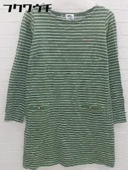 ◇ Arnold Palmer アーノルドパーマー ボーダー 長袖 膝丈 ワンピース サイズ2 グリーン ホワイト レディース 【中古】 【1103040004539】のサムネイル
