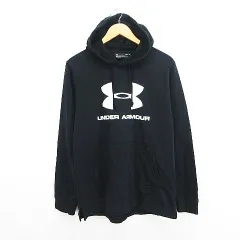 アンダーアーマー UNDER ARMOUR 1353577 パーカー トップス スウェット 長袖 プルオーバー ビッグロゴ LG ブラック ※EKM