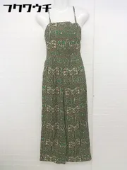 ◇ EVRIS エヴリス 総柄 オールインワン サイズF ベージュ グリーン レディース 【中古】 【1104200002587】のサムネイル
