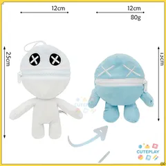 ポピープレイタイム poppyplaytime チャプター5 ロングサイド アウティマルズ　ブランキーブランクス白ホワイトぬいぐるみBタイプ 2wayジッパー付き 第五章Broken Things wrongside outimalsアウトイマルズのサムネイル