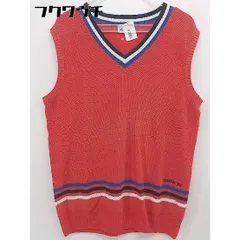 ◇ adidas GOLF アディダス ゴルフ コットン ニット ベスト サイズL レッド メンズ  【1107010004031】のサムネイル