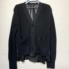 sacai  サカイ　23SS Knit x Satin Cardigan　ドッキング　カーディガンのサムネイル