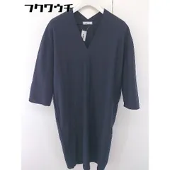 ◇ STYLE DELI スタイルデリ Vネック 長袖 膝丈 ワンピース サイズ01 ネイビー レディース  【中古】 【1201080000907】
