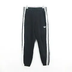 アディダスオリジナルス adidas originals パンツ ボトムス ジョガー スウェット ロング丈 ライン トレフォイル L ブラック スポーツウェア ※EKM