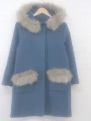■ MAJESTIC LEGON マジェスティックレゴン フェイクファー 長袖 コート サイズM ブルー レディース E  【1302160015825】のサムネイル