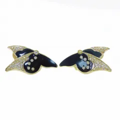ハナエモリ HANAE MORI イヤリング 蝶々モチーフ ゴールドカラー ストーン 黒 ブラック アクセサリー 小物 /AZのサムネイル