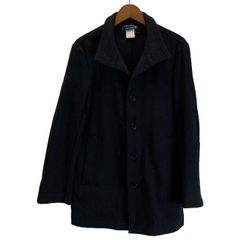 美品 VETRA へちま襟 ショールカラー ウール ジャケット ネイビー 38