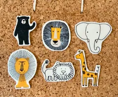アイロン接着｜アニマル｜動物　北欧｜10枚入り｜入園入学準備　保育園 幼稚園｜アイロンワッペン　アップリケ