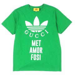 新品 Msize アディダス × グッチ 半袖 Tシャツ トレフォイル 総柄 