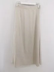 ◇ FREAK'S STORE フリークスストア サテン調 ロング フレア スカート サイズ 縦S 横M+ ベージュ系 レディース P  【1302230000164】のサムネイル