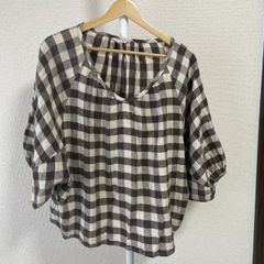 美品 23区 大きいサイズ44 ヴィスコースリネンギャザーブラウス 定価 