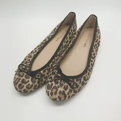 ◇ RODESKO アニマル レオパード ヒョウ柄 フラット ぺたんこ バレー シューズ パンプス 33サイズ ベージュ系 レディース E  【1303020015382】のサムネイル
