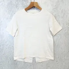 unfil アンフィル Tシャツ オーガニックコットン バックスリット 無地 シンプル ホワイト 0サイズ □○☆のサムネイル