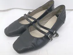 ◇ Oriental Traffic スクエアトゥ ローヒール パンプス シューズ サイズ35 ブラック レディース E  【1303140000053】