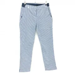 【超美品】シェルボ パンツ ライトブルー×ネイビー チェック ウエスト一部チェック  レディース USA-S/6 ゴルフウェア CHERVOのサムネイル