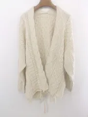 ◇ ◎ KBF ケービーエフ URBAN RESEARCH ケーブル編み 長袖 ニット カーディガン サイズOne アイボリー系 レディース E  【1303200007756】