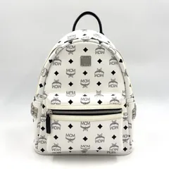 MCM スターク サイドスタッズ  レザー×PVC ブラック×ホワイト バックパック シルバーのサムネイル