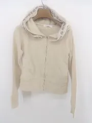 ◇ JILL STUART ジル スチュアート 装飾 長袖 ジップアップ パーカー サイズS ベージュ系 レディース E  【1303240017203】のサムネイル
