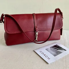 Coach Vintage Hamptons Glovetanned Leather Shoulder Hobo Bag Burgundy Wine