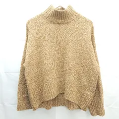 ◇ H&M エイチアンドエム ハイネック シンプル マルチ柄 長袖 ニット セーター サイズS ブラウン系 レディース E  【1303270006611】
