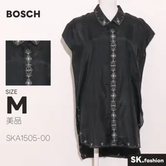 美品 BOSCH トップス カットソー　半袖　フロントボタン　比翼仕立て　スリット　バックロング　絹100％のサムネイル
