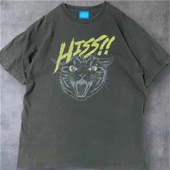 mmts HISS 猫Tシャツ 両面プリント Lサイズ フェードブラック キャット しょこたん BEAMSのサムネイル