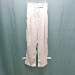◇ Amiur エミレ 光沢感 サテン系 薄手 カジュアル ハイウエスト テーパード パンツ サイズS ブラウン レディース E  【1303290000811】のサムネイル