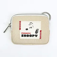 スヌーピー カラビナ付きミニフラットポーチ ワッペン スヌーピー SNOOPY