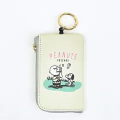 スヌーピー キー&パスポーチ 情景 イエロー 定期入れ SNOOPY