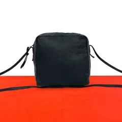 極 美品 LOEWE ロエベ ヴィンテージ アナグラム ロゴ レザー 本革 ミニ ショルダーバッグ ポシェット サコッシュ ダークネイビー 18858